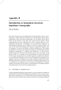 Appendix B Introduction to biomedical electrical impedance tomography David Holder