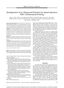 Development of an Ultrasound Phantom for Spinal Injections With 3-Dimensional Printing