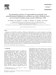 Accumulation pattern of organochlorine pesticides and