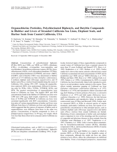 Organochlorine Pesticides, Polychlorinated Biphenyls, and Butyltin Compounds