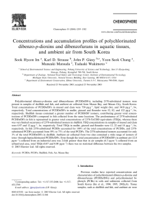 Concentrations and accumulation proﬁles of polychlorinated
