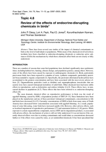 Topic 4.8 Review of the effects of endocrine-disrupting chemicals in birds*