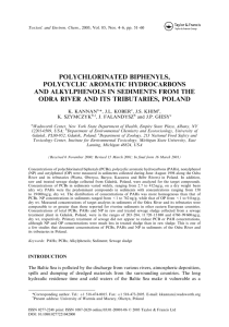 POLYCHLORINATED BIPHENYLS, POLYCYCLIC AROMATIC HYDROCARBONS AND ALKYLPHENOLS IN SEDIMENTS FROM THE