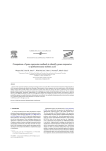 Comparison of gene expression methods to identify genes responsive Wenyue Hu