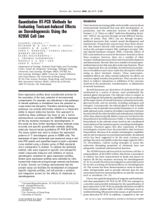 Quantitative RT-PCR Methods for Evaluating Toxicant-Induced Effects Introduction