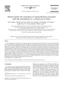 Human health risk assessment of organochlorines associated