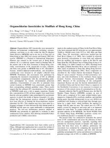 Organochlorine Insecticides in Mudflats of Hong Kong, China H. L. Wong,