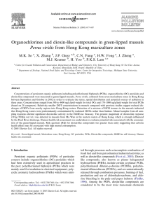 Organochlorines and dioxin-like compounds in green-lipped mussels