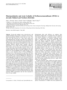 Pharmacokinetics and Acute Lethality of Perfluorooctanesulfonate (PFOS) to