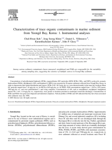 Characterization of trace organic contaminants in marine sediment