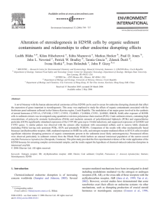 Alteration of steroidogenesis in H295R cells by organic sediment