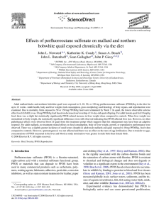 Effects of perfluorooctane sulfonate on mallard and northern