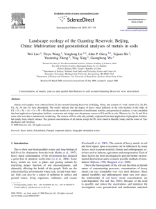 Landscape ecology of the Guanting Reservoir, Beijing,