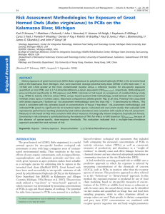 Risk Assessment Methodologies for Exposure of Great Kalamazoo River, Michigan