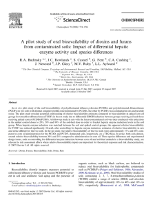 A pilot study of oral bioavailability of dioxins and furans