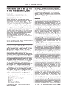 Perfluoroalkyl Acids in the Egg Yolk