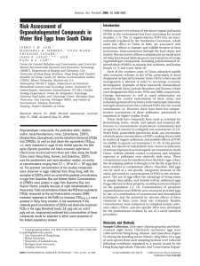 Risk Assessment of Organohalogenated Compounds in Introduction