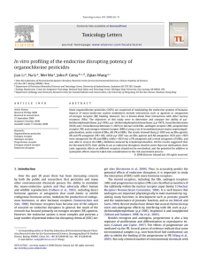 Toxicology Letters In vitro organochlorine pesticides Jian Li