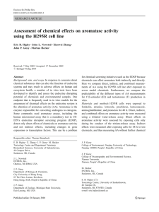 Assessment of chemical effects on aromatase activity RESEARCH ARTICLE
