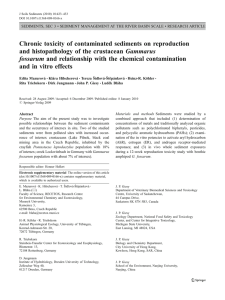 Chronic toxicity of contaminated sediments on reproduction Gammarus