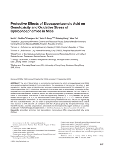 Protective Effects of Eicosapentaenoic Acid on Genotoxicity and Oxidative Stress of