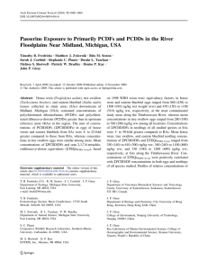 Passerine Exposure to Primarily PCDFs and PCDDs in the River