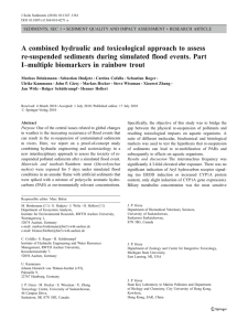 A combined hydraulic and toxicological approach to assess