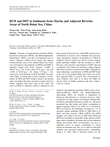 HCH and DDT in Sediments from Marine and Adjacent Riverine