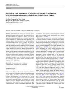 Ecological risk assessment of arsenic and metals in sediments
