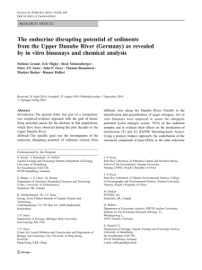 The endocrine disrupting potential of sediments