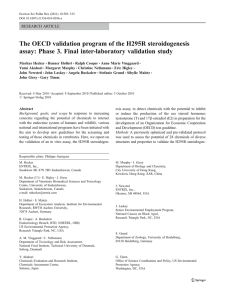 The OECD validation program of the H295R steroidogenesis