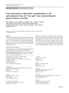Characterization of dioxin-like contamination in soil “hot spot” area of petrochemical