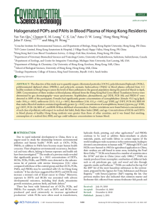 Halogenated POPs and PAHs in Blood Plasma of Hong Kong...