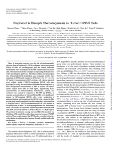 Bisphenol A Disrupts Steroidogenesis in Human H295R Cells