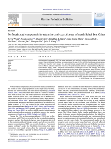 Perﬂuorinated compounds in estuarine and coastal areas of north Bohai...