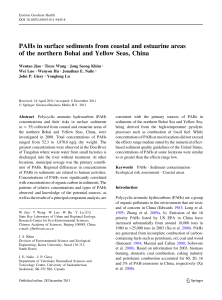 PAHs in surface sediments from coastal and estuarine areas
