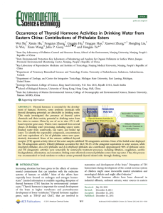 Occurrence of Thyroid Hormone Activities in Drinking Water from