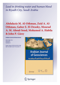 Lead in drinking water and human blood Abdulaziz M. Al-Othman, Zeid A. Al-