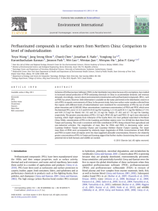 ﬂuorinated compounds in surface waters from Northern China: Comparison to Per