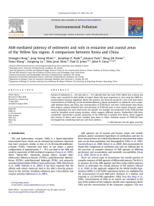 AhR-mediated potency of sediments and soils in estuarine and coastal... of the Yellow Sea region: A comparison between Korea and...