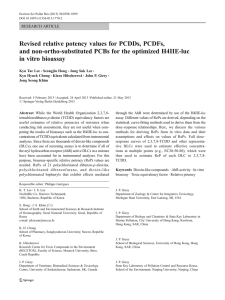 Revised relative potency values for PCDDs, PCDFs,