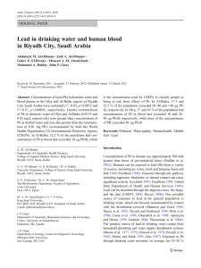 Lead in drinking water and human blood ORIGINAL PAPER