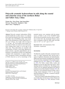 Polycyclic aromatic hydrocarbons in soils along the coastal