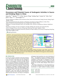 Occurrence and Potential Causes of Androgenic Activities in Source * Xinxin Hu,