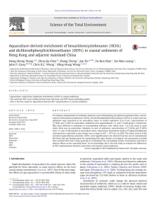 Aquaculture-derived enrichment of hexachlorocyclohexanes (HCHs)