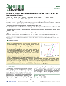 Ecological Risk of Nonylphenol in China Surface Waters Based on
