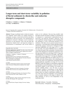 Longer-term and short-term variability in pollution disruptive compounds