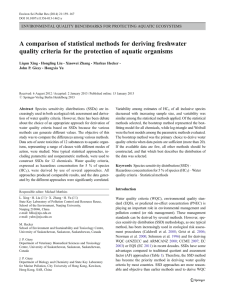 A comparison of statistical methods for deriving freshwater