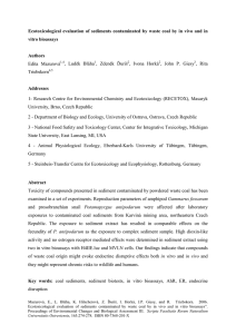 Ecotoxicological evaluation of sediments contaminated by waste coal by in... vitro bioassays Authors