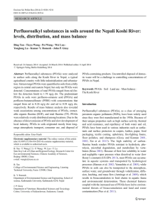 Perfluoroalkyl substances in soils around the Nepali Koshi River: